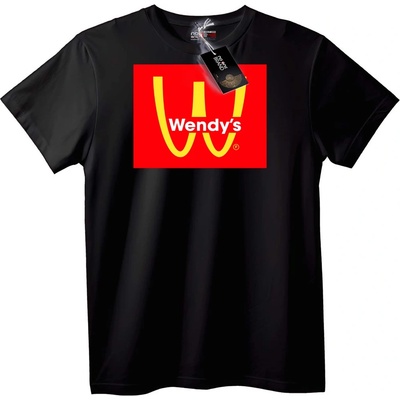NOONEBRAND Тениска Пародия Wendy's x McDonald's - XS, Black