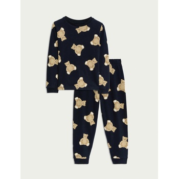 Marks & Spencer Пижама от чист памук с мотив Spencer Bear (1-16 години) Marks & Spencer морскосин Marks & Spencer | Sin | Момчешки | 3-4 години