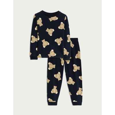 Marks & Spencer Пижама от чист памук с мотив Spencer Bear (1-16 години) Marks & Spencer морскосин Marks & Spencer | Sin | Момчешки | 3-4 години