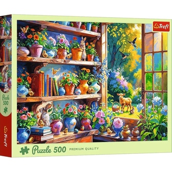 Trefl Пъзел Trefl от 500 части - Пролетна сутрин в оранжерията (37558)