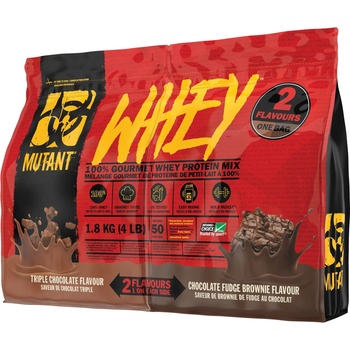 MUTANT Whey, triple chocolate & chocolate fudge brownie, 1.8 kg, Mutant (21102EX)