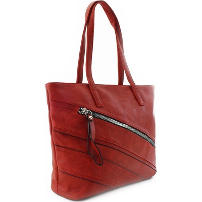 Červená dámska zipsová kabelka Christen
