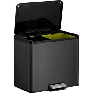 EKO 2 х 15 л черен кош за разделно събиране на отпадъци с педал EKO от серия ESSENTIAL (EKO822844Black)