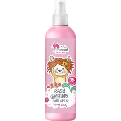 Pink Elephant Lama Emily rozčesávač vlasů pro děti sprej 3+ 150 ml