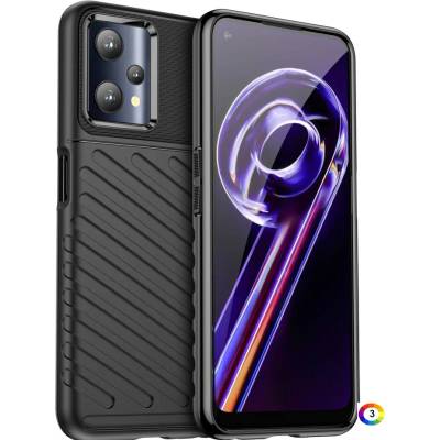 OPPO Realme 9 Pro Удароустойчив Twill Texture Калъф и Протектор