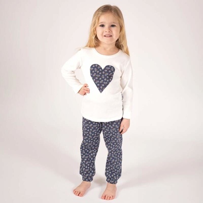 Dívčí bavlněné pyžamo srdce
