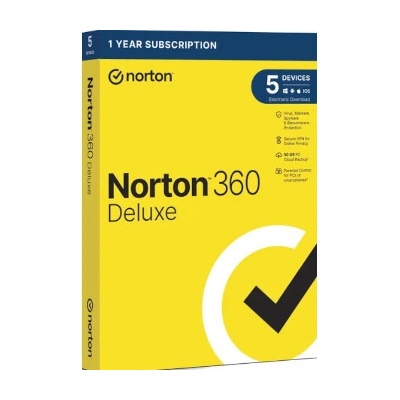 Norton 360 Deluxe 50 GB 5 lic. 24 mes.