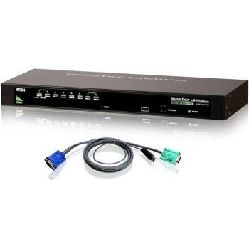 Aten CS-1308 KVM přepínač 8-port KVM PS/2+USB, OSD, rack 19 , kombo konzole