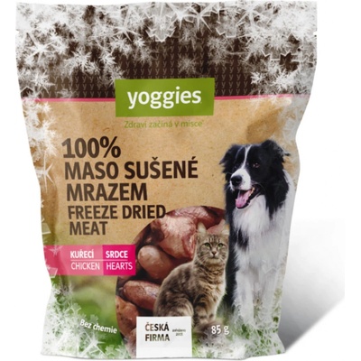 Yoggies Mrazem sušené lyofilizované kuřecí srdce 85 g