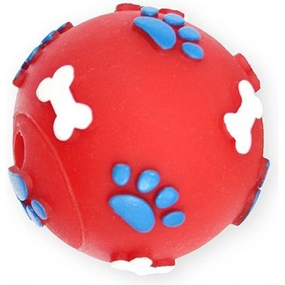 PET NOVA DOG LIFE STYLE Lopta so vzormi labiek a kostí 6 cm