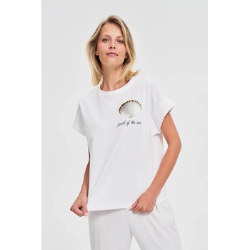 Moodo Дамска тениска с принт Moodo | Byal | ЖЕНИ | XS