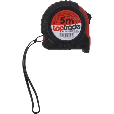 Toptrade Metr svinovací, s pogumovaným obalem a magnetem, 19 mm / 5 m, profi