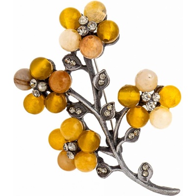 Biju Brož žlutá kytka 2047-1 9002047-1