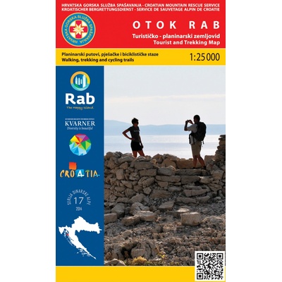 Otok Rab turistická mapa HGSS