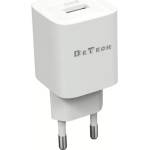 DeTech Мрежово зарядно устройство DeTech DE-62, 18W, 1 x USB F, QC, Бял - 40547