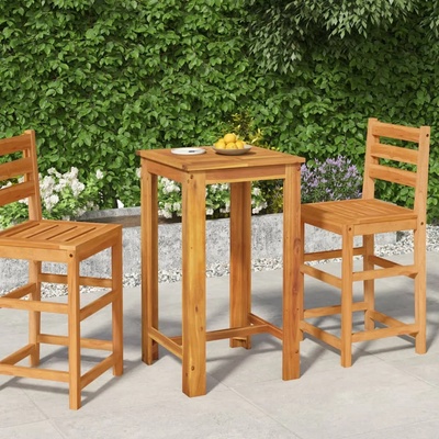 vidaXL Градинска бар маса 60x60x105 см масивна акация (319700)