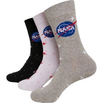 Mr.Tee ponožky NASA Insignia Socks 3-Pack black/grey/white