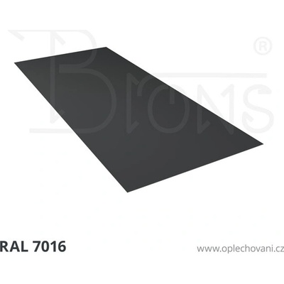 Brons Rovinný plech 850 x 2000 mm tmavě šedá