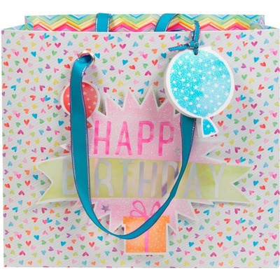 Darčeková taška 28x25x11 cm Artebene Happy Birthday
