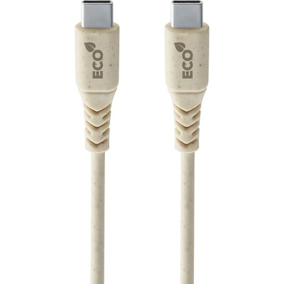 Cellularline Кабел Cellularline Become Eco Cable, от USB C(м) към USB C(м), 1.2m, бял (IT9229)