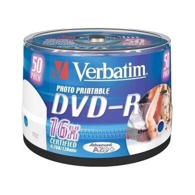 Verbatim DVD-R 4,7GB 16x, AZO, printable, spindle, 50ks (43533)