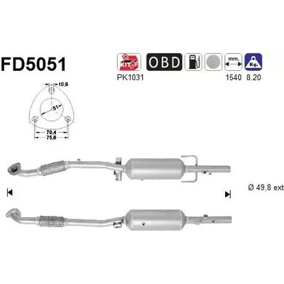 AS Filtr pevných částic ASA FD5051