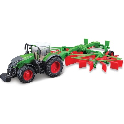 Bburago Traktor Fendt 1050 Vario junior s karuselovým shrnovačem