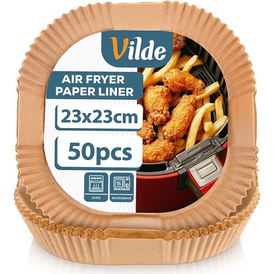 Papírové vložky do horkovzdušné fritézy 23 × 23 cm, 50 ks