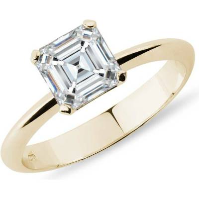 Klenota Zlatý prsten s diamantem v brusu asscher K0868013