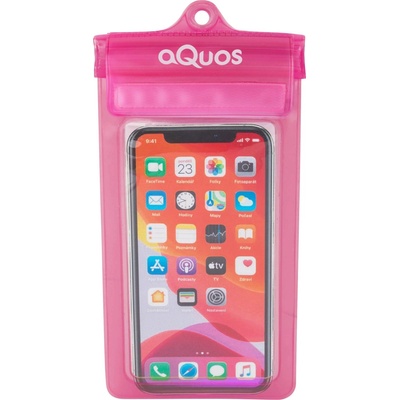 AQUOS PHONE DRY BAG Růžová Transparentní Bílá