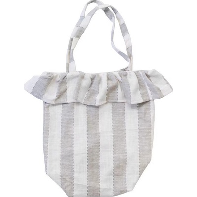 Látková taška Ida Stripe Beige White Strömshaga