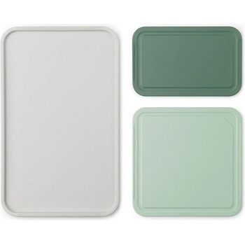 Brabantia Комплект 3 бр дъски за рязане Brabantia Tasty+ 1003309, Неплъзгащи се, Лесни за почистване, Зелен/Бял (1003309)