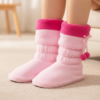 Домашни пантофи в розово от Софт