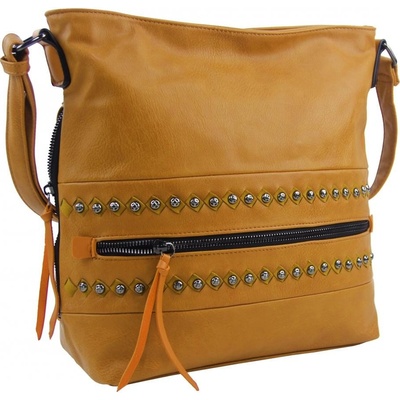 Rosy bag Okrově středně velká crossbody dámská kabelka XH5046 žlutá