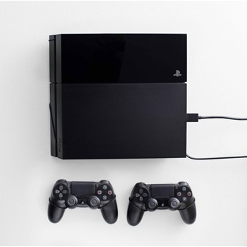 Floating Grip Playstation 4 Pro and Controller Wall Mount - Bundle (Black)