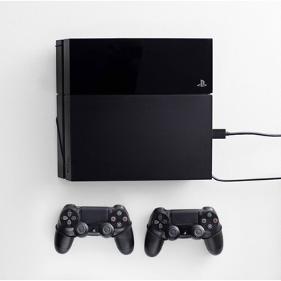 Floating Grip Playstation 4 Pro and Controller Wall Mount - Bundle (Black)