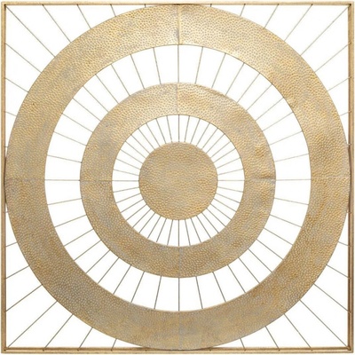 Atmosphera Kovová nástěnná dekorace LOUISE, 90 x 90 cm zlatý