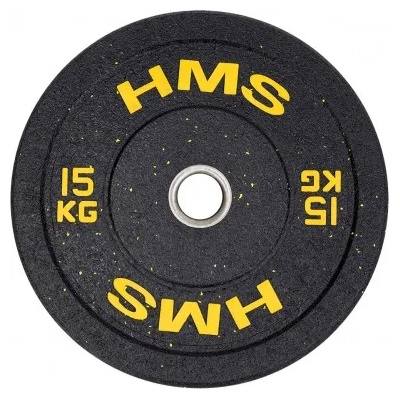 HMS Гумен диск с тегло 15 кг/ 51 мм hms htbr15 - жълт