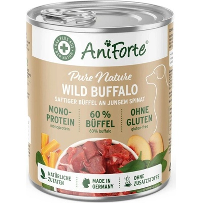 AniForte WildBuffalo bůvolí se špenátem 400 g
