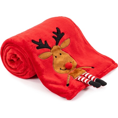 4Home vánoční deka Happy Reindeer 150x200