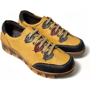 Loretta Дамски обувки Loretta с анатомична стелка в цвят горчица