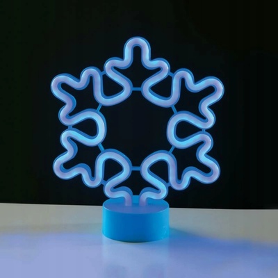 ACA Lighting Vločka modrá barva 3× AA