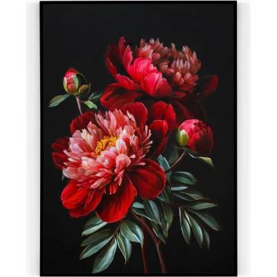 Plakát / Obraz Květ Pivoňky A4 - 21 x 29,7 cm Pololesklý saténový papír Bez okraje