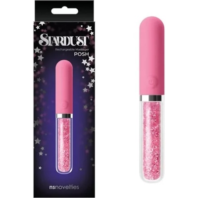 Мини вибратор, звезден прах, 12, 8см. - Stardust Posh Pink (NSTOYS0832)