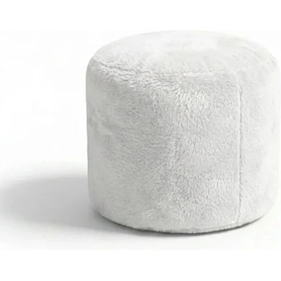 Sablio Taburetka Circle SOFTY - Cloud White - 38x48 cm