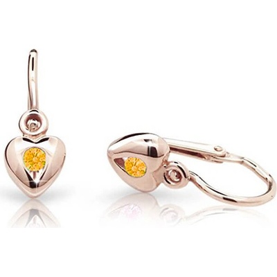 Cutie Jewellery detské náušnice z ružového zlata C1556-10-X-4 oranžová