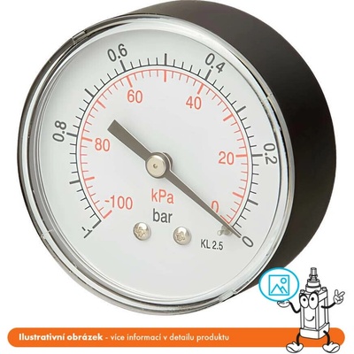 Pneumatics & Hydraulics Manometer zadný -1/9 bar - 63 mm - M12*1,5