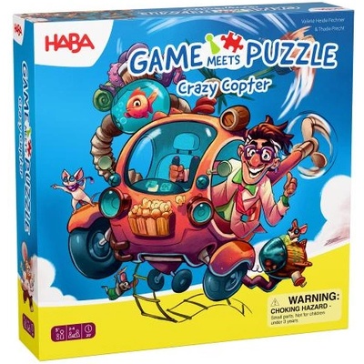 HABA Игра и Пъзел 2в1 Луд хеликоптер от 5 години (2012215002)
