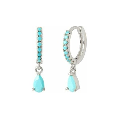 Carmine Medusa Dámske okrúhle náušnice so zirkónom, kvapka vody, jednoduché FE49901114884439HI