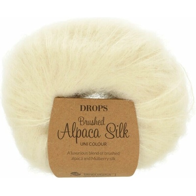 Drops Brushed Alpaca Silk 01 krémová